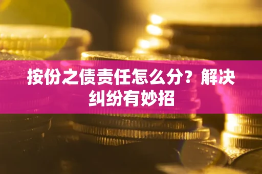 北京按份之债责任怎么分？解决纠纷有妙招